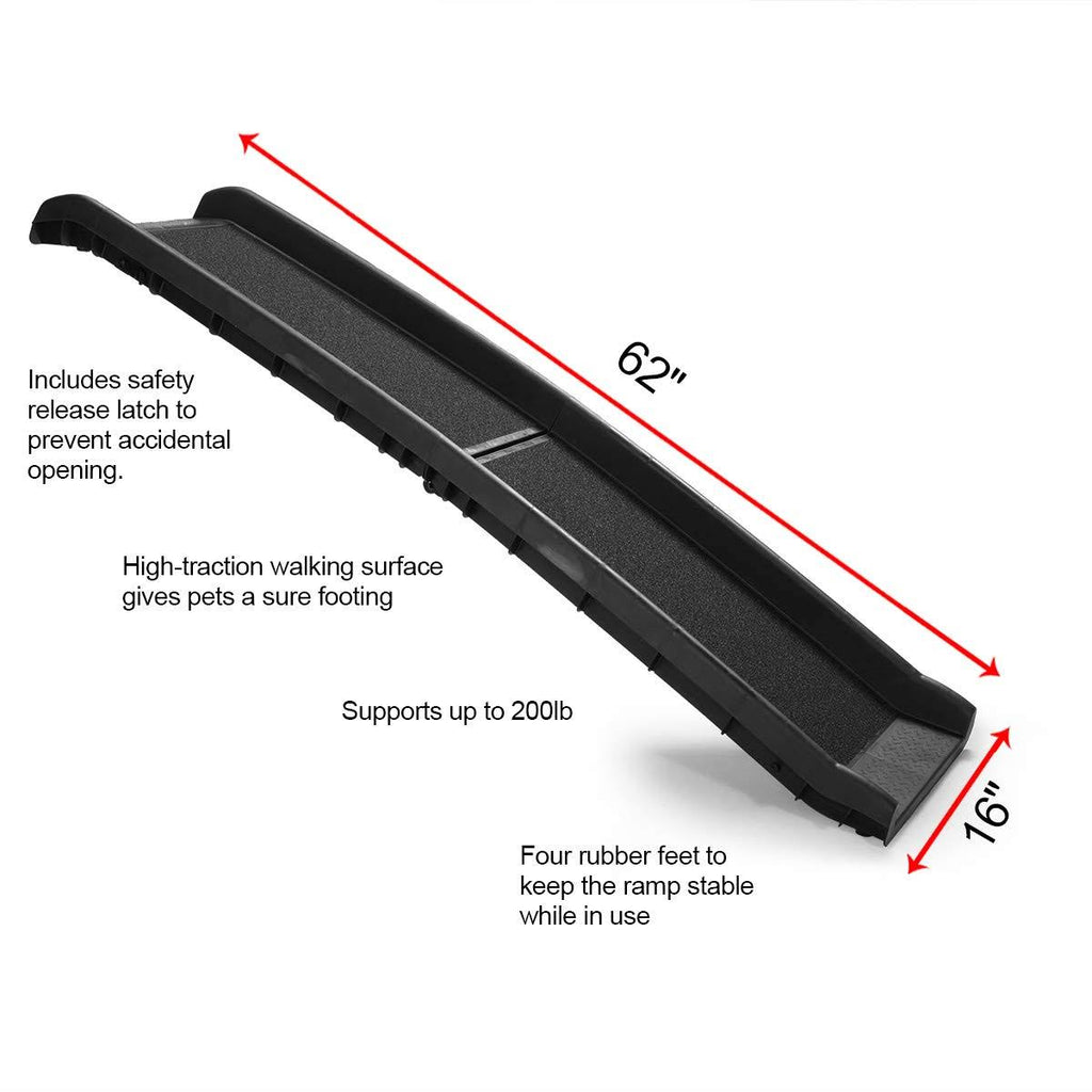 62x22 L Folding Pet Ramp Dog Ladder Portable Steps Stairs K8645