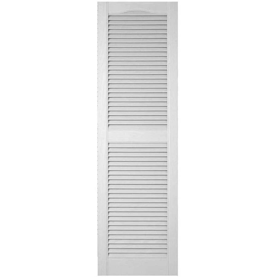 Custom Cathedral Top Center Mullion Open Louver Shutters J79621
