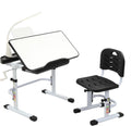 Black Height Adjustable Kids Desk and Chair Set with LED Light G5429