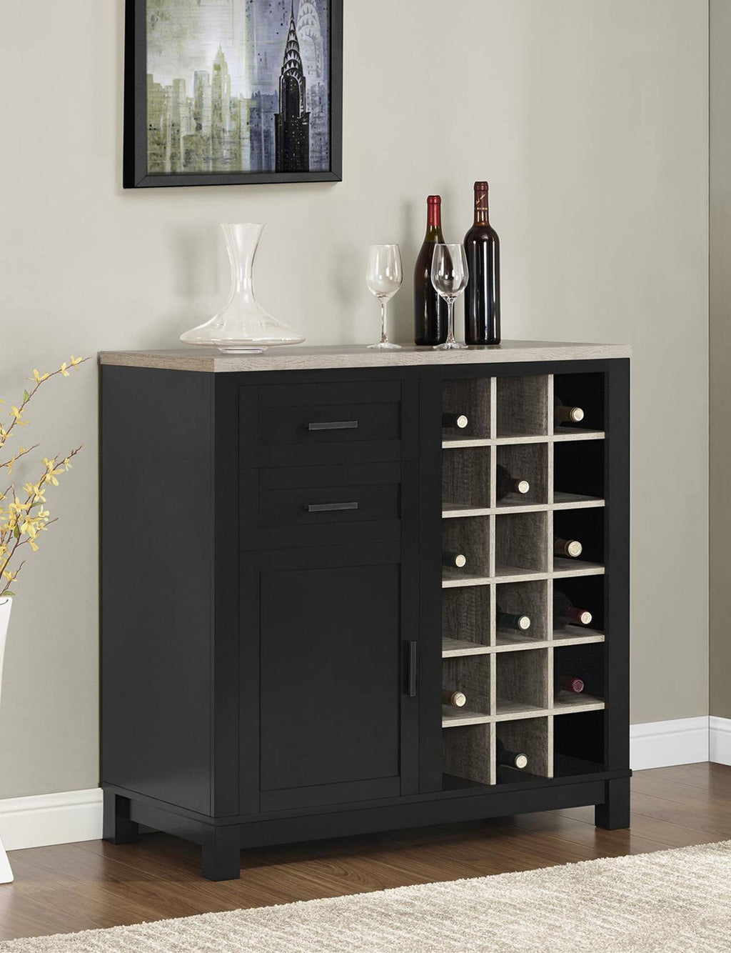 Black Bar Cabinet S641