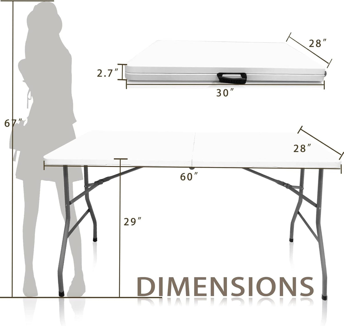 Square Folding Card Table M4060