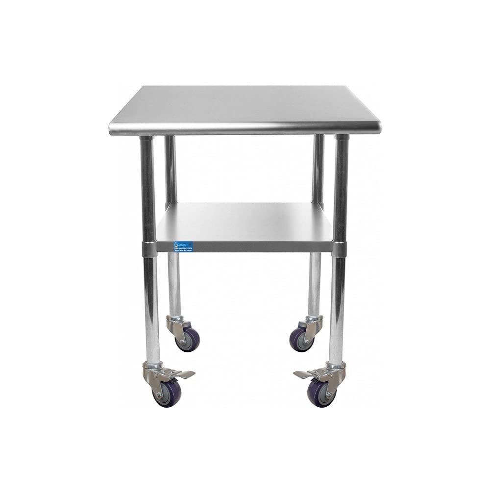 18 x 48 Stainless Steel Work Table with Casters T143917