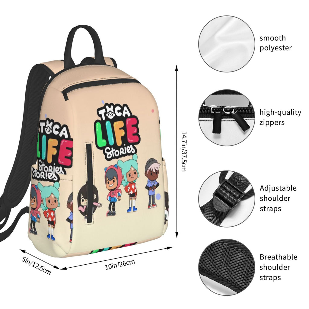 Lightweight Unisex School Backpack for Kids Teens Adult H7303