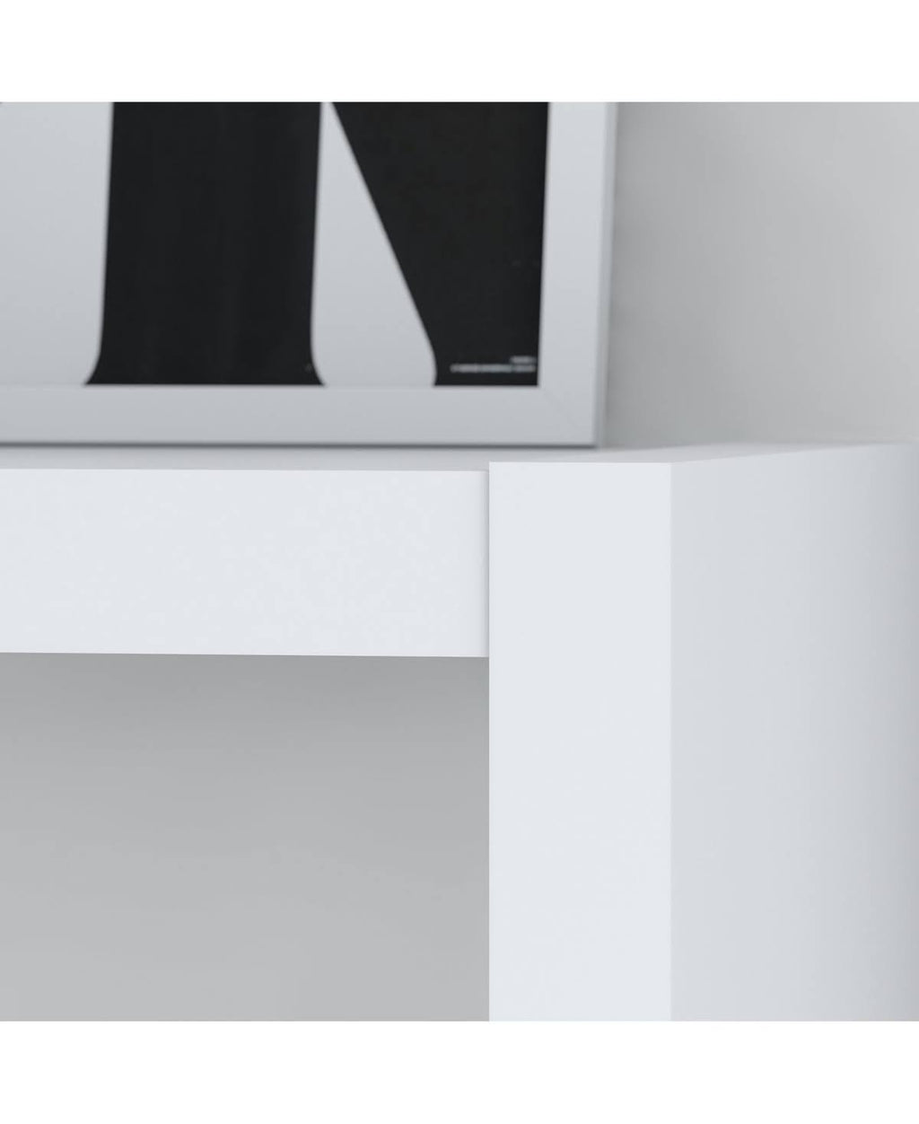 Pure White Bookcase Desk I381714
