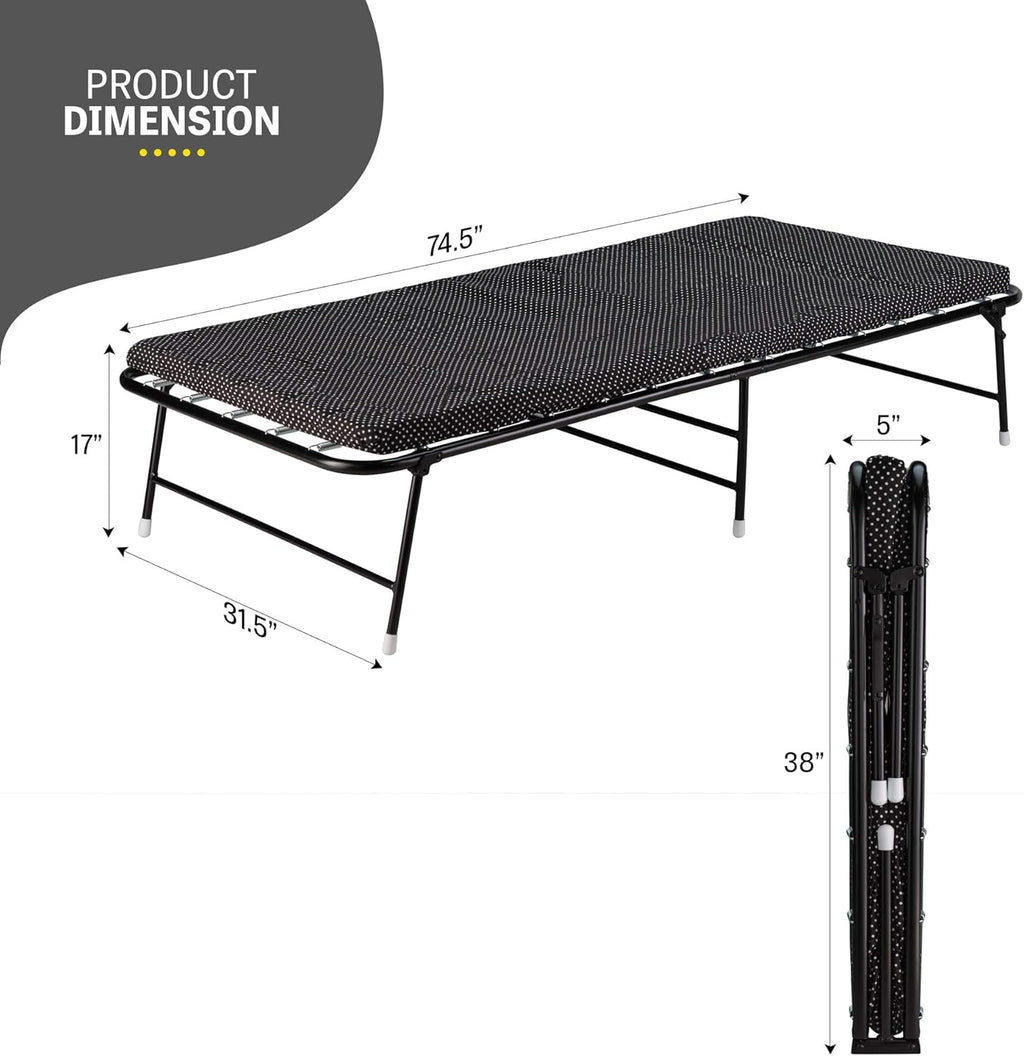 Folding Bed with Memory Foam Mattress and Carry Bag A5861
