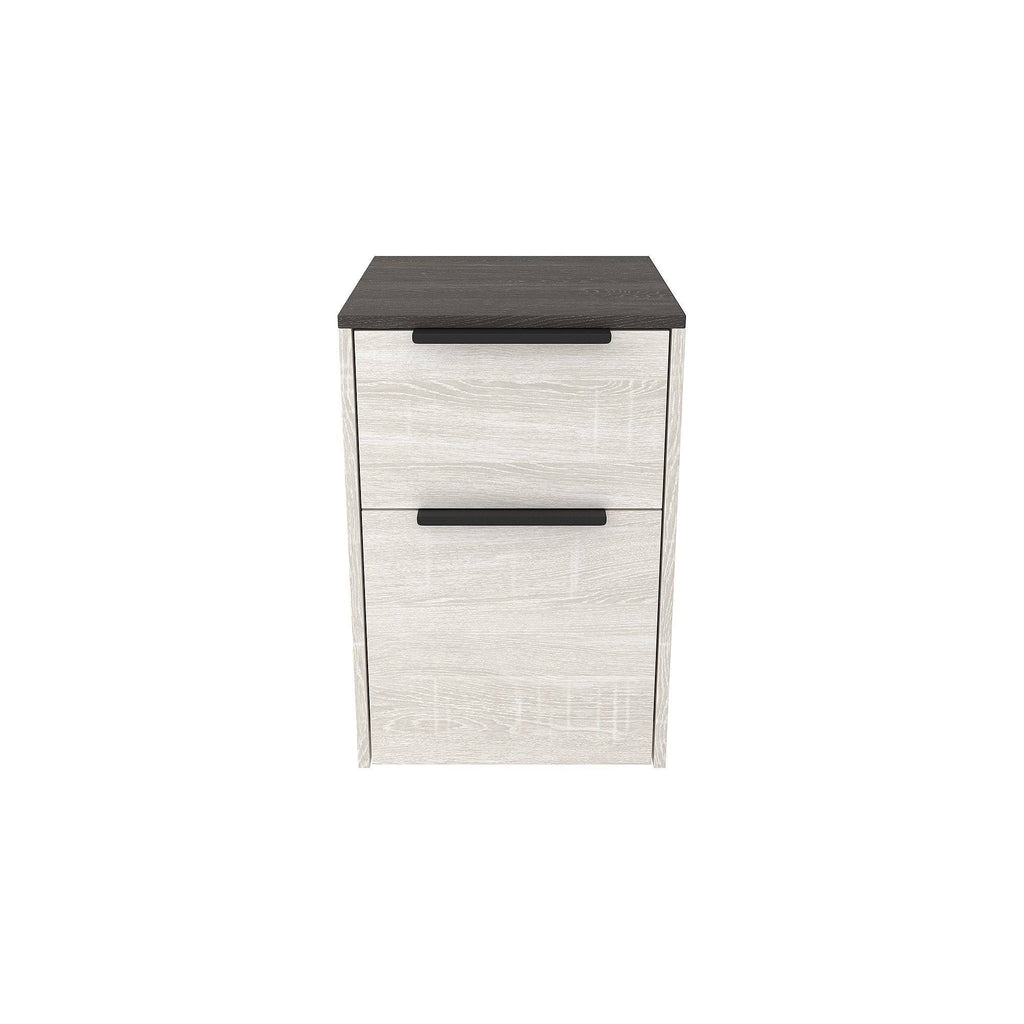 White and Brown File Cabinet J82263