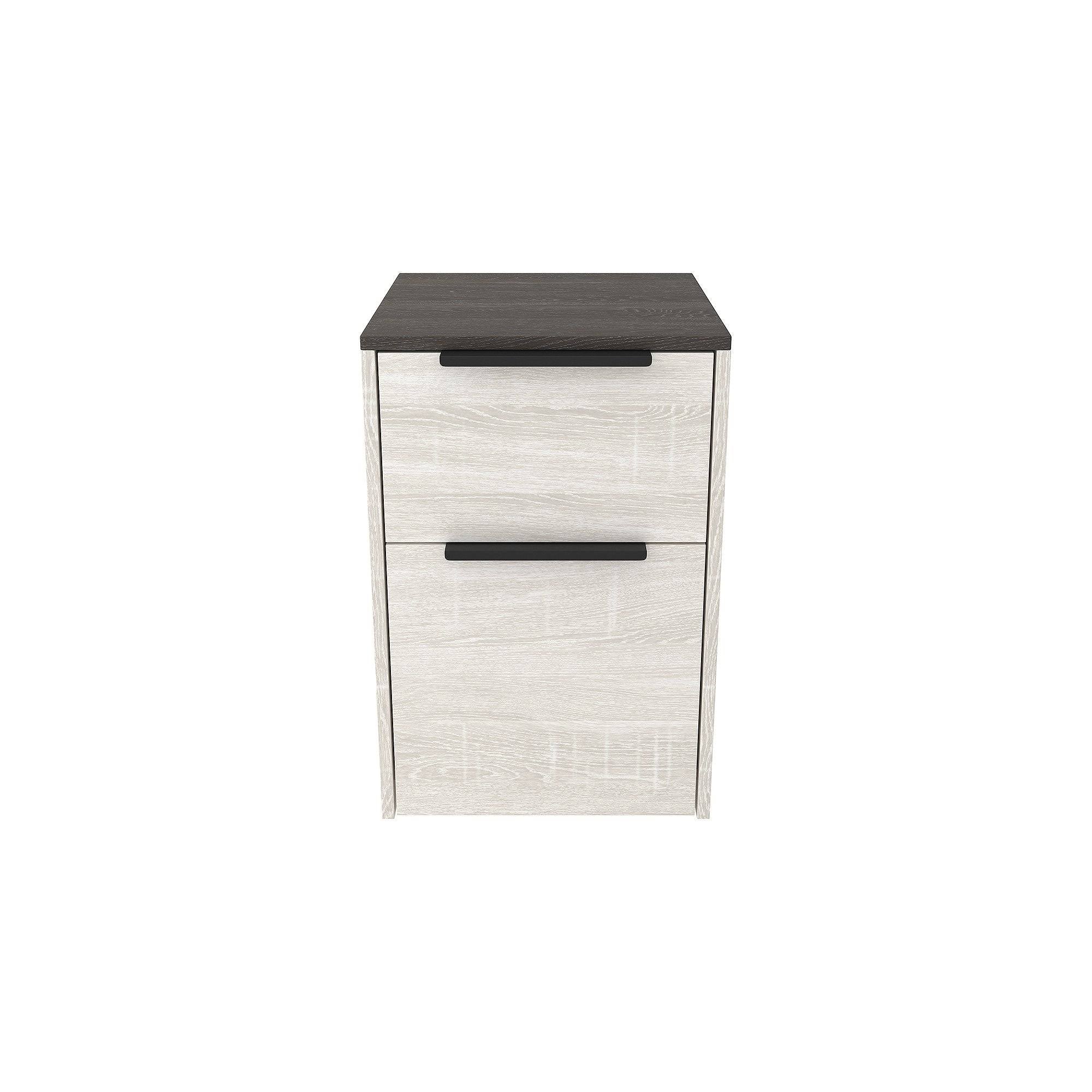 White and Brown File Cabinet J82263