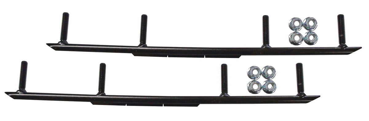 Orange Snowmobile Skis with 4" Round Bars Complete Kit V869908