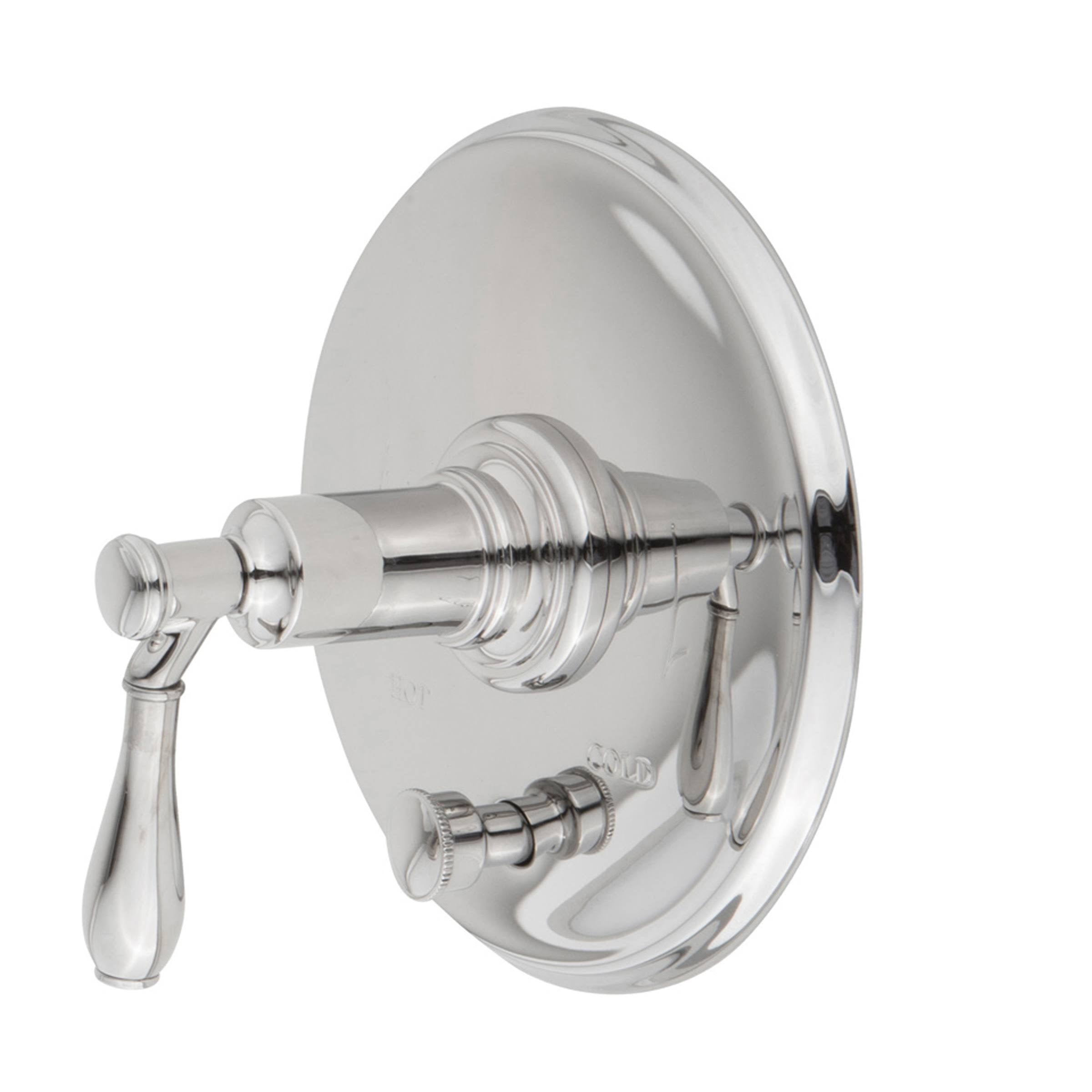 Satin Brass Tub and Shower Diverter Plate with Handle A413981