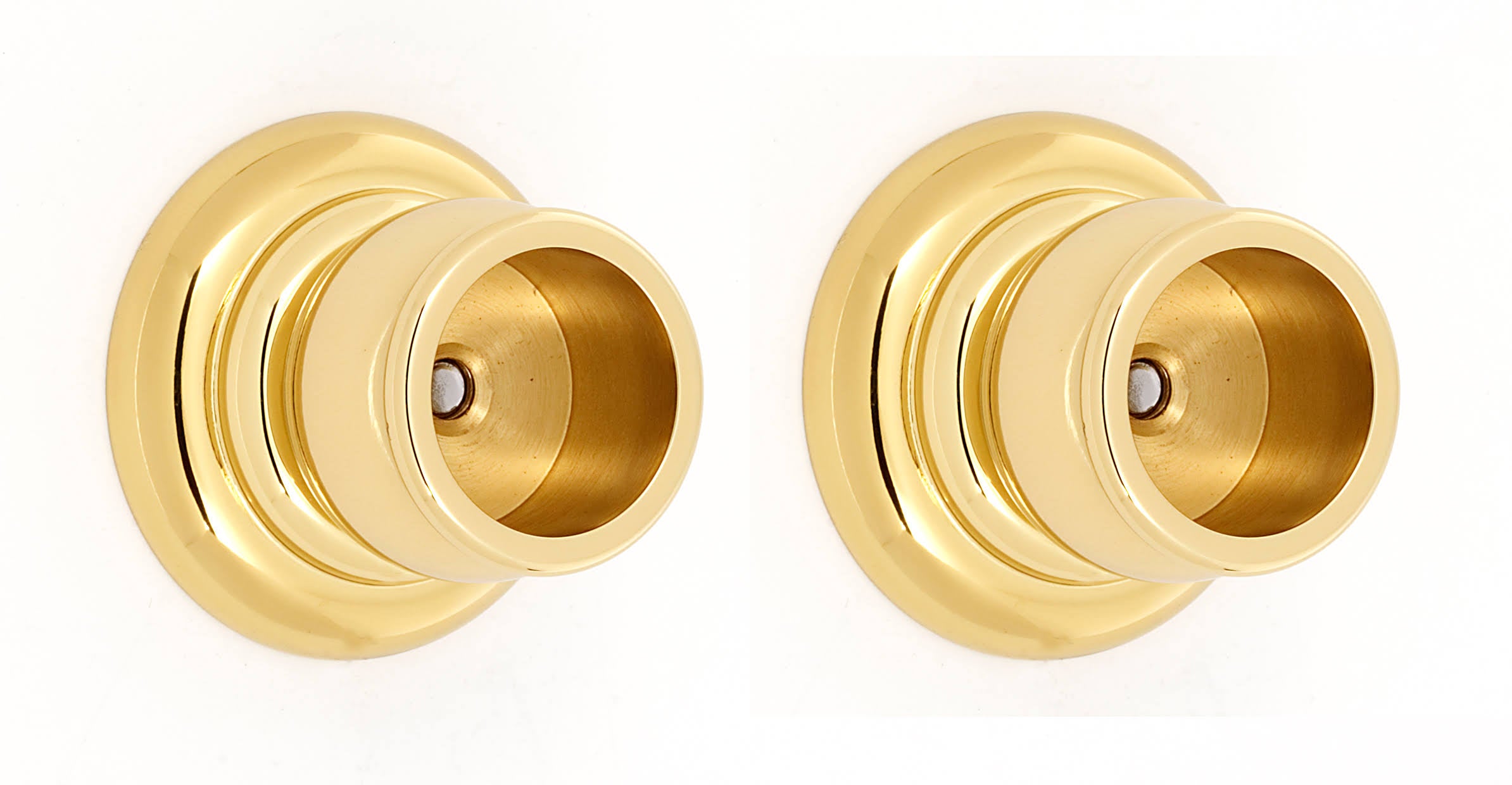 Polished Brass Shower Rod Brackets O539