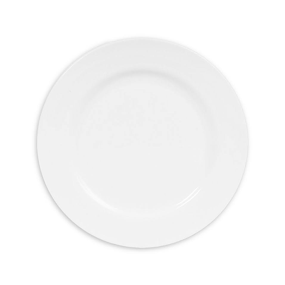 White Rim Salad Plates (Set of 12) S6330