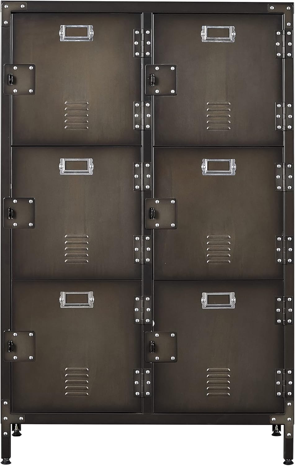 Metal Storage Cabinet with 4 Doors, 47 Height Steel Cabinet with Lockable Doors R39810