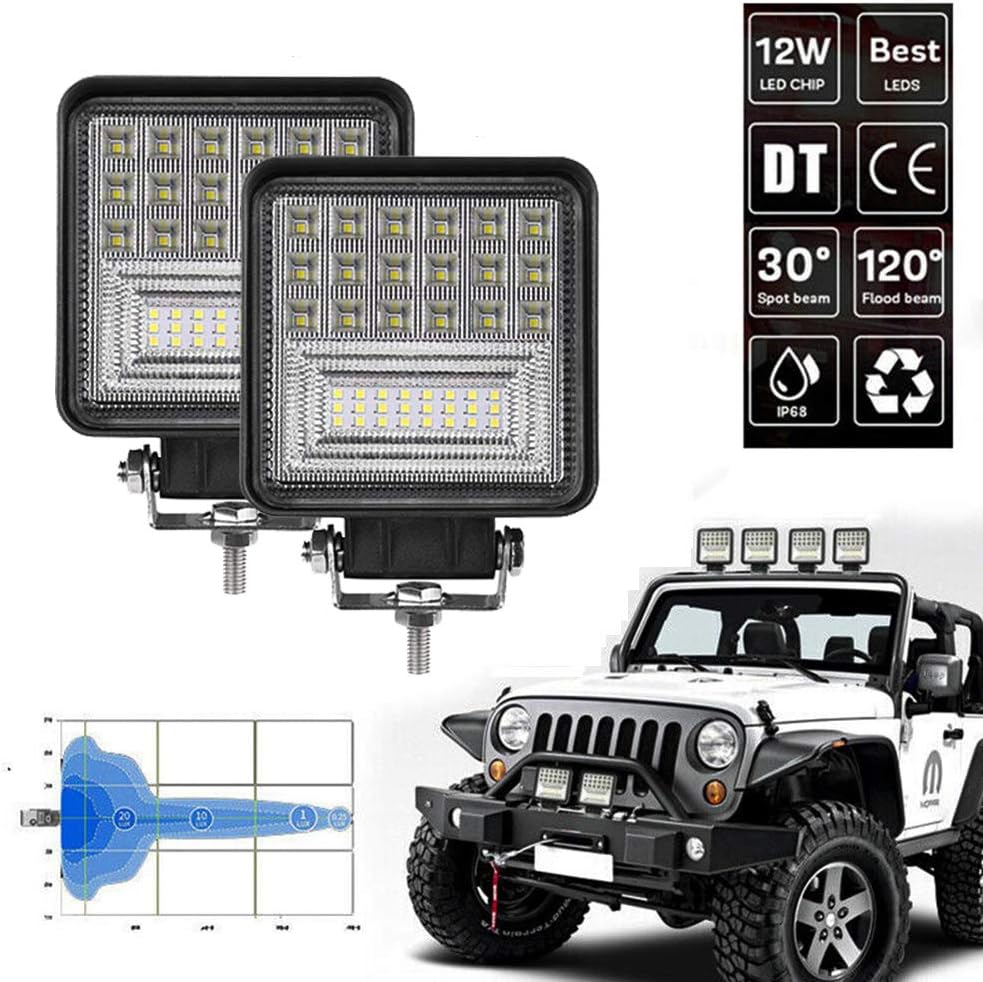 4 inch 126W Square LED Work Light (20 Pack) O27680