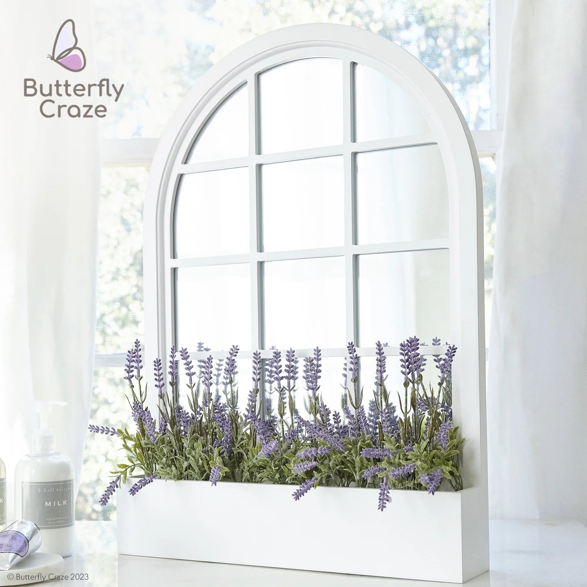 Artificial Lavender 4-Piece Bundle Faux Silk Plants D77760