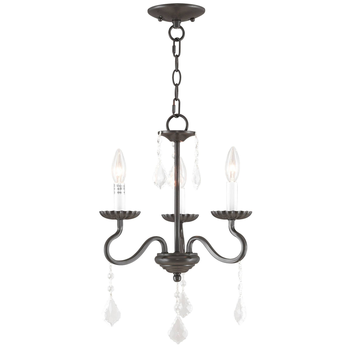 3-Light Mini Chandelier, English Bronze Q11097
