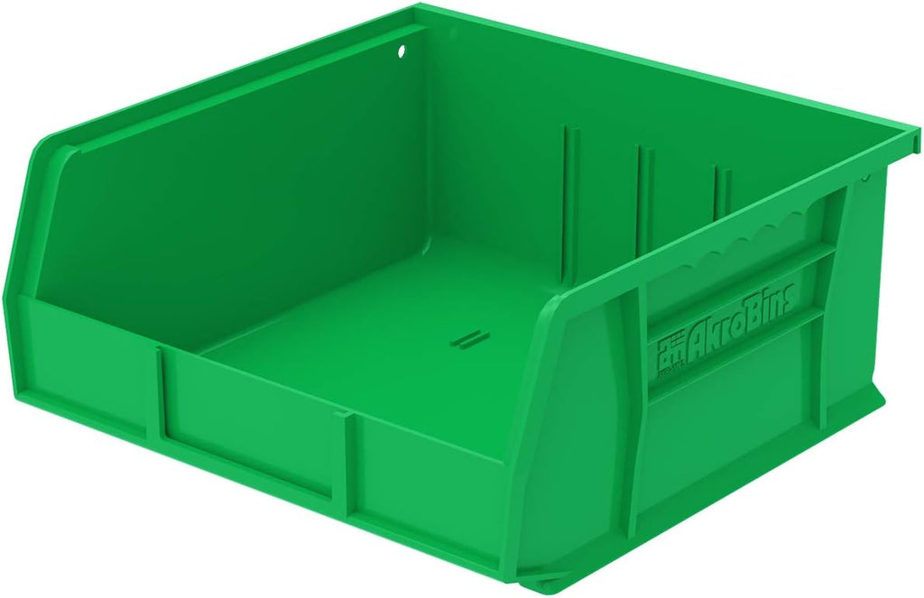 Plastic Storage Bin Hanging Stacking Containers, 11-Inch x 11-Inch x 5-Inch, Blue, 6-Pack U956241
