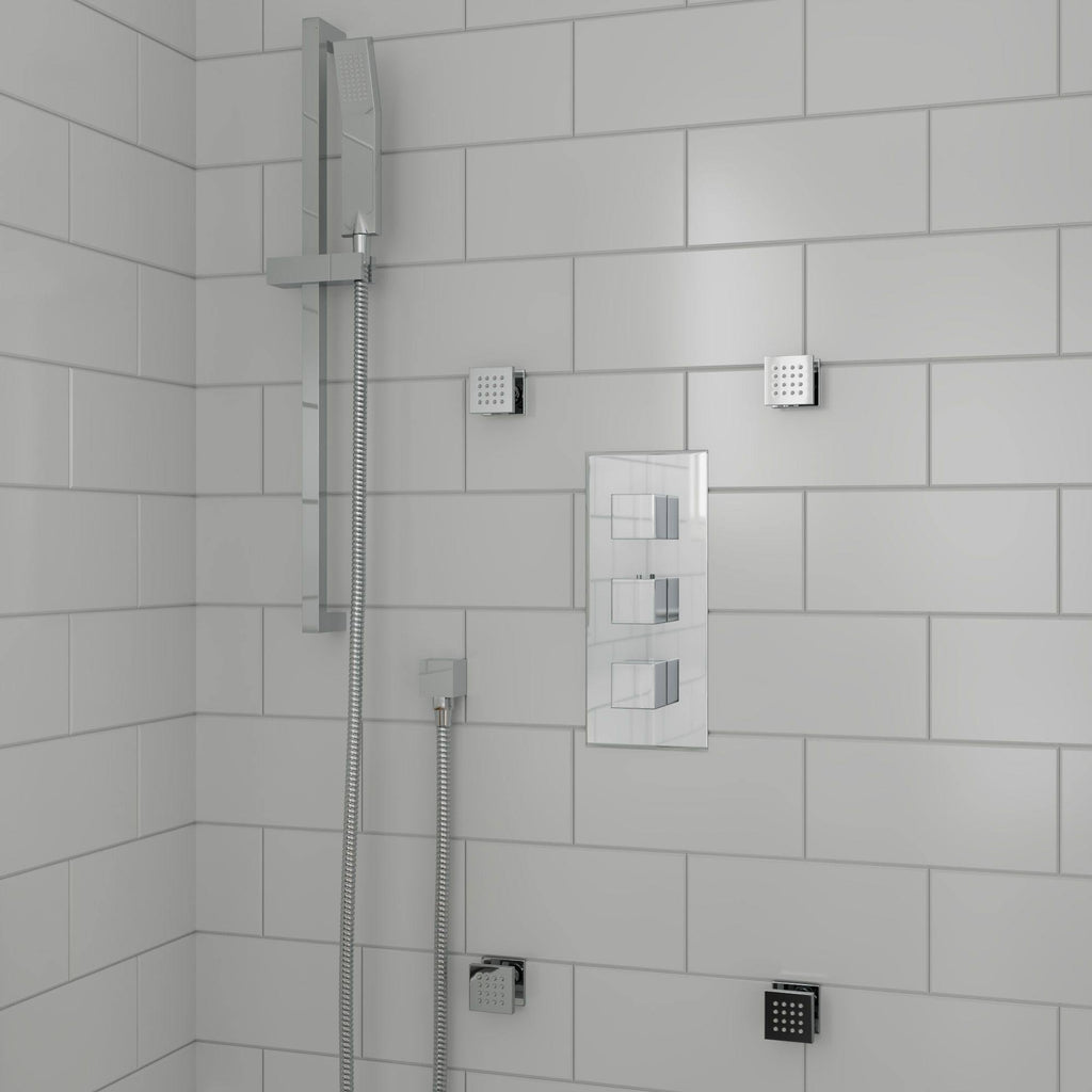 Polished Chrome Hand Held Shower Head Set with Hose G784