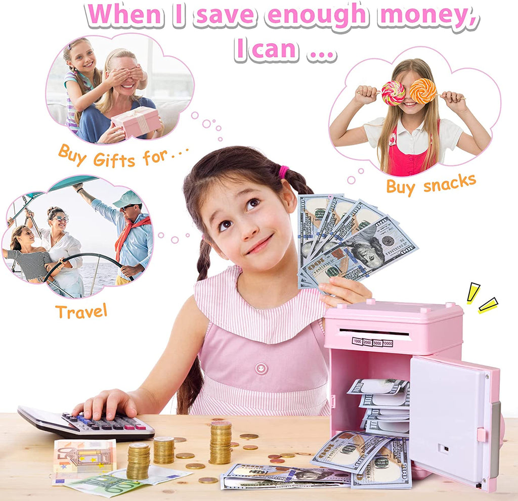 Piggy Money Bank for Kids, Pink I4762