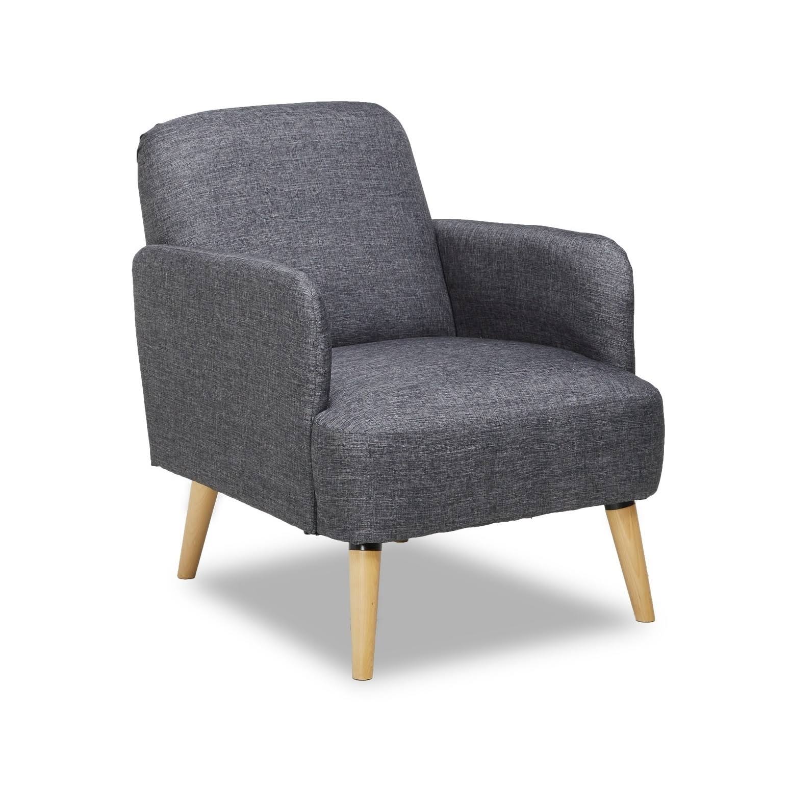Grey Fabric Accent Chair V4730