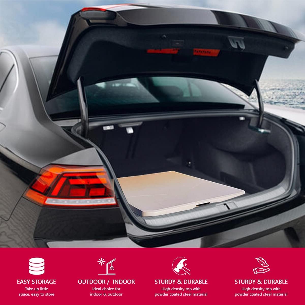 6 ft Plastic Folding Table with Carrying Handle O787