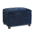 Leather Storage Ottoman Foot Rest Stool, 18 inch Y820