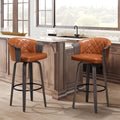 Set of 2 Faux Leather Swivel Bar Stools M906620