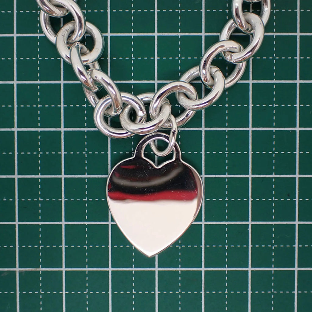 925 Heart Tag Pendant O246
