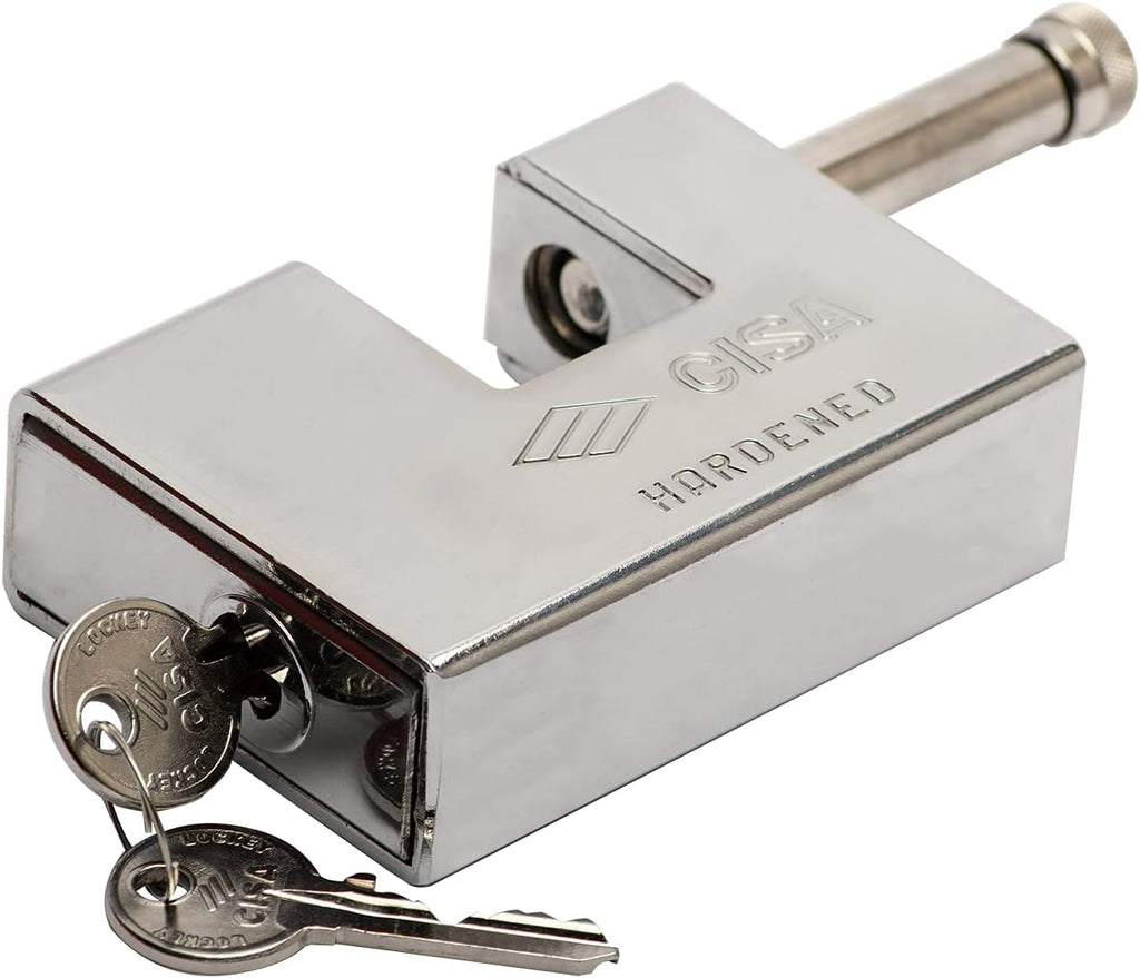 4'' Rectangular Heavy Duty Armored Padlock with 2 Keys, Pack of 2 E903730