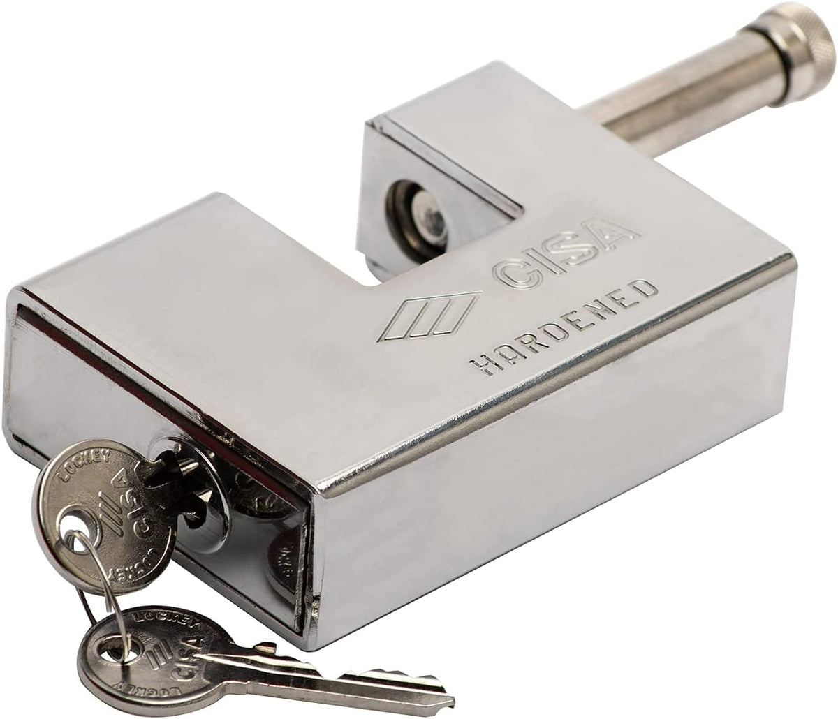 4'' Rectangular Heavy Duty Armored Padlock with 2 Keys, Pack of 2 E903730