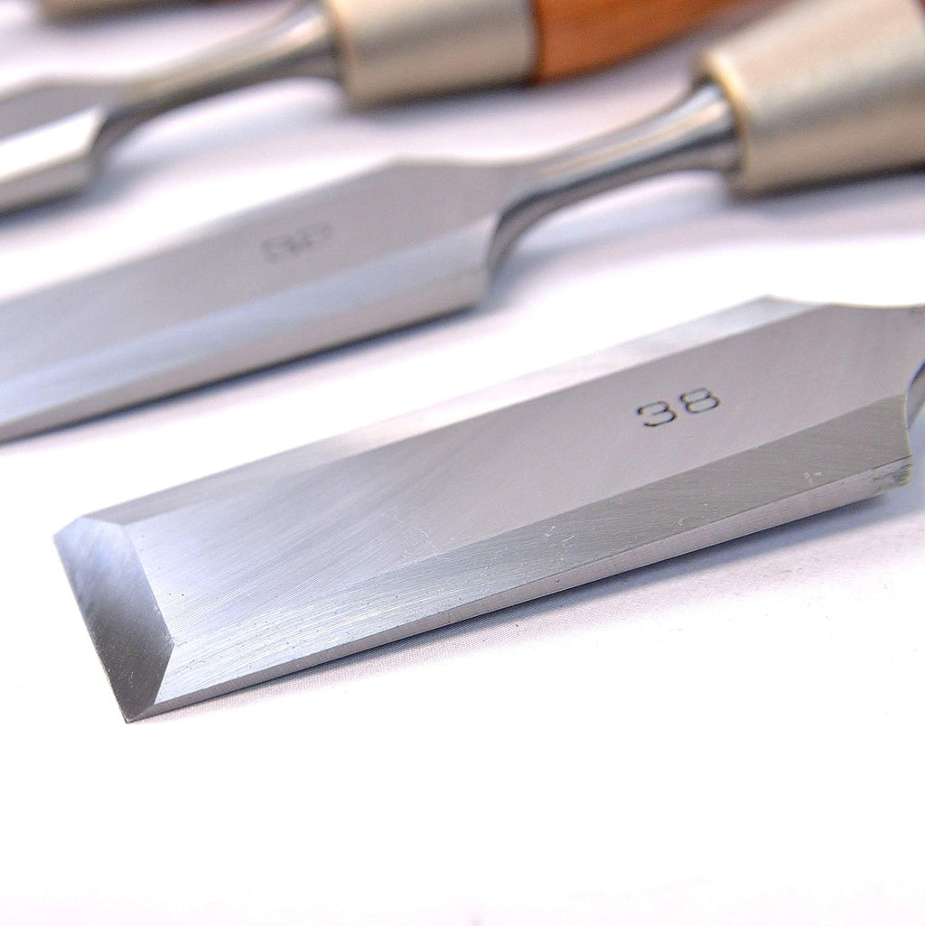 6 Pcs Japanese Wood Chisel Set with Carrying Case B882