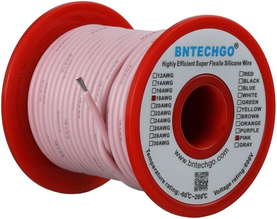 18 Gauge Silicone Wire Kit 7 Color Each 50 ft Stranded Tinned Copper Wire Pack of 2 C319250