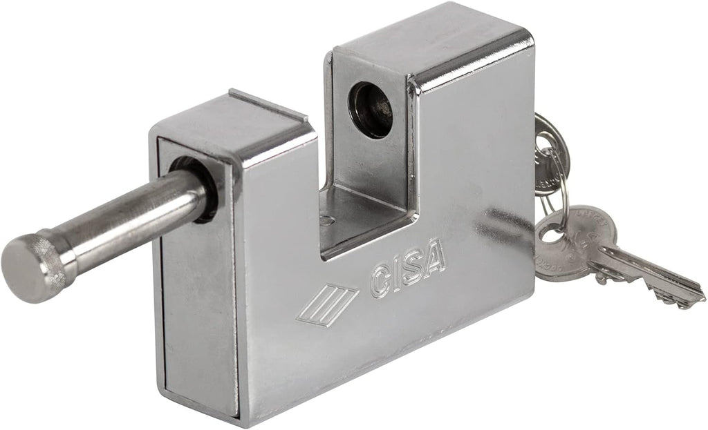 4'' Rectangular Heavy Duty Armored Padlock with 2 Keys, Pack of 2 E903730