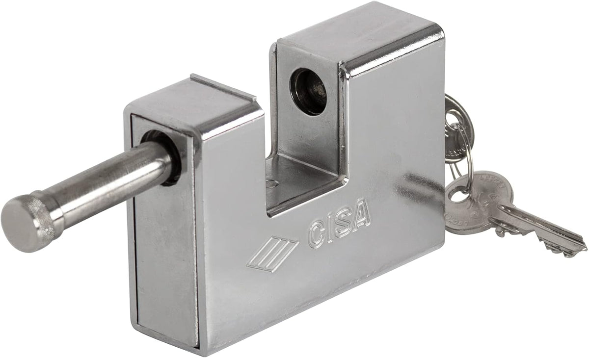 4'' Rectangular Heavy Duty Armored Padlock with 2 Keys, Pack of 2 E903730