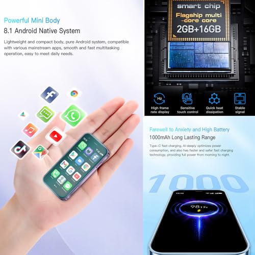 Black 3.0 Inch Android 8.1 Smartphone 2GB RAM 16GB ROM O594