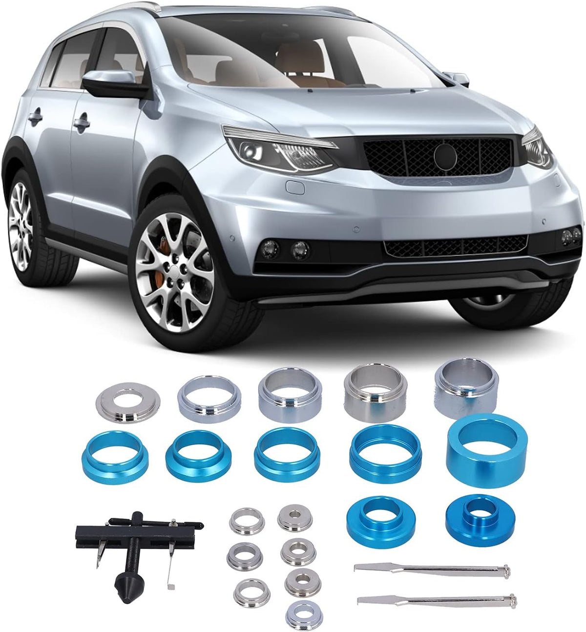 Crankshaft Seal Installer Kit, Crankshaft Camshaft Oil Seal Removal Installation Puller Adapters Kit, Pack of 2 I19837
