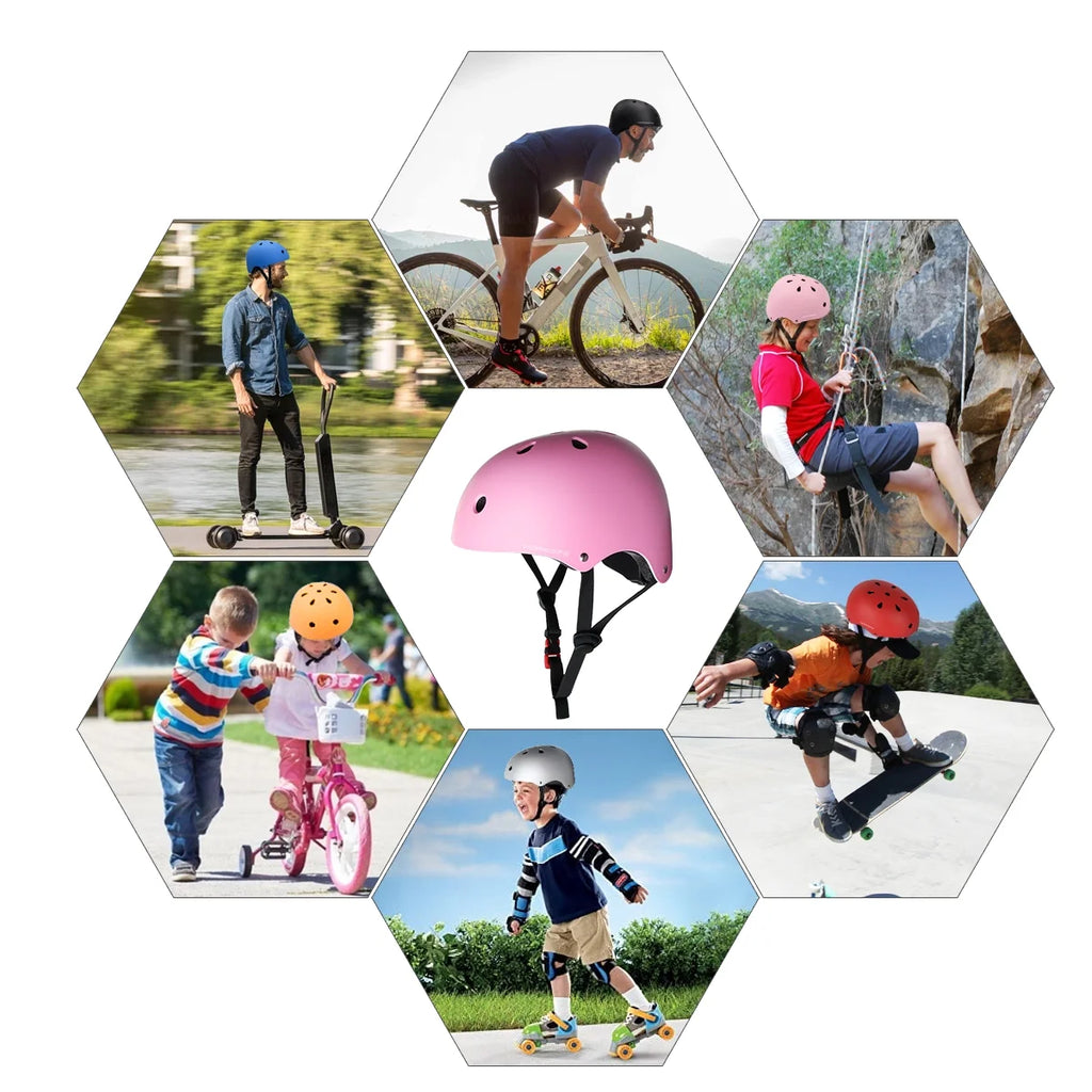 Kids Bike Helmet with Knee Elbow Pads Wrist Guards Q726858
