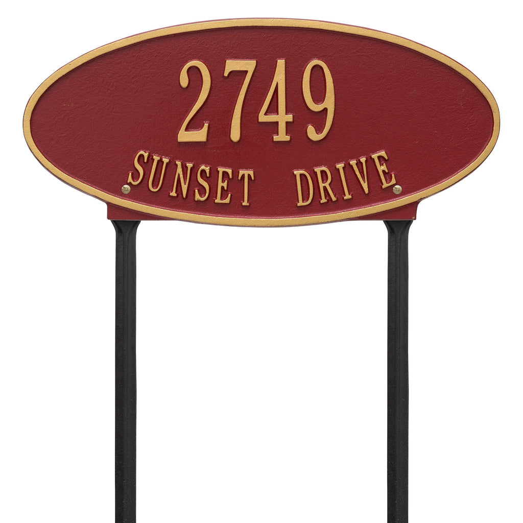 Oval Lawn Two Line Black Silver T545887