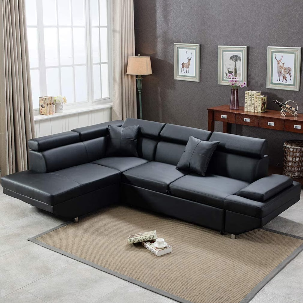 2 Piece Faux Leather Sectional Sofa N1136