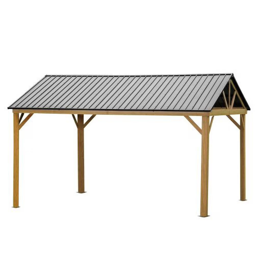 12'x14' Hardtop Aluminum Gazebo with Galvanized Steel Canopy O626