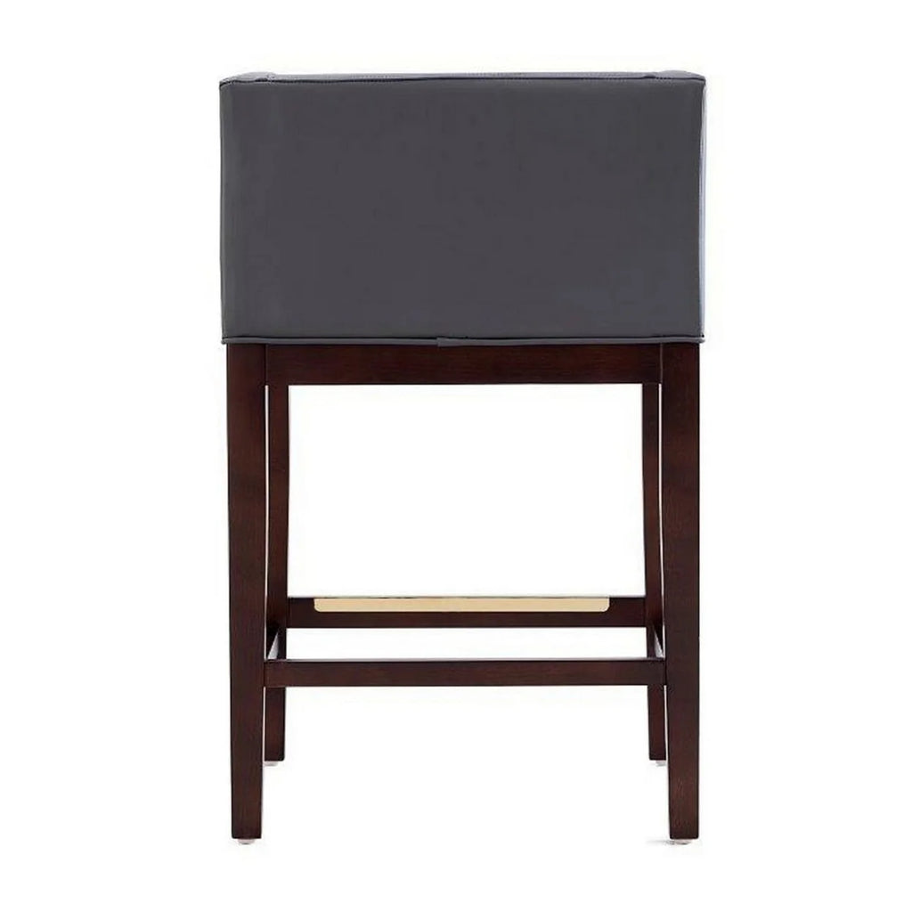 Grey and Dark Walnut Beech Wood Counter Height Bar Stool L2989