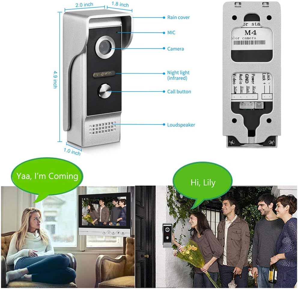 9 Inches Monitor Video Doorbell Intercom System with HD Camera Q147962