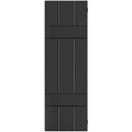 Black Western Red Cedar Board and Batten Shutters Pair O745189
