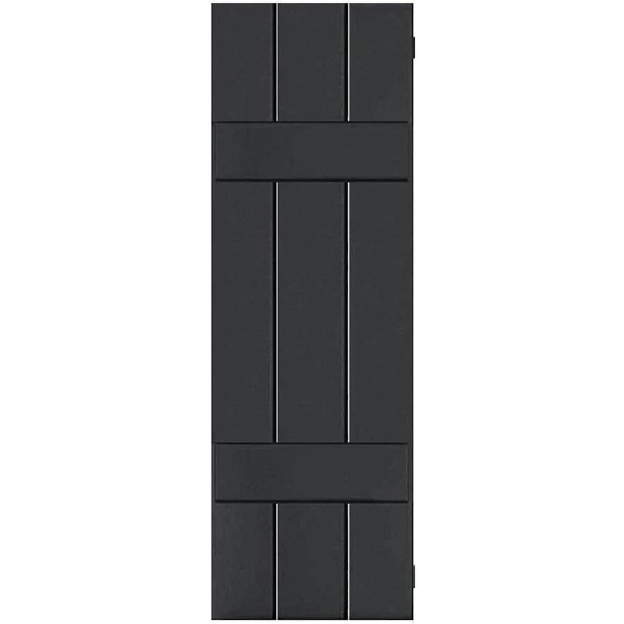 Black Western Red Cedar Board and Batten Shutters Pair O745189