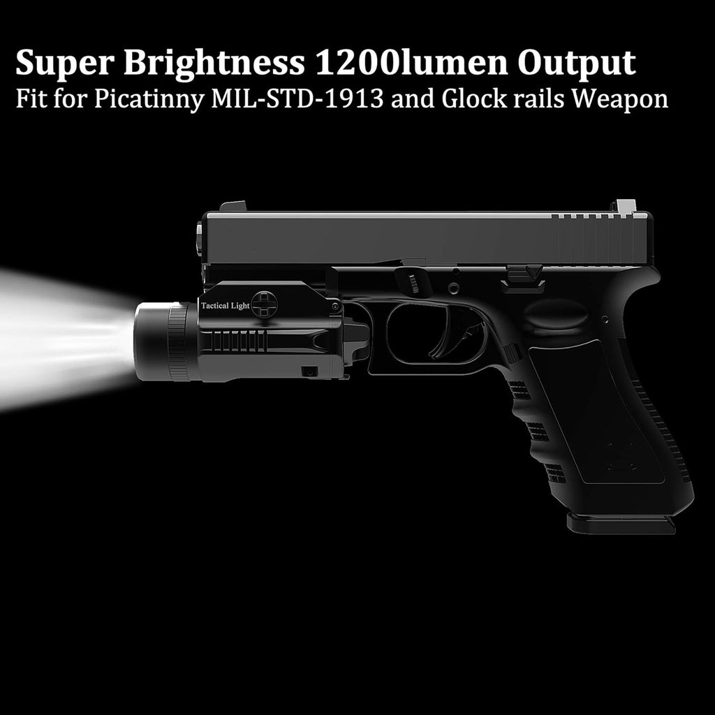 1200 Lumen Compact Pistol Weapon Light with 2 x CR123A Batteries V320