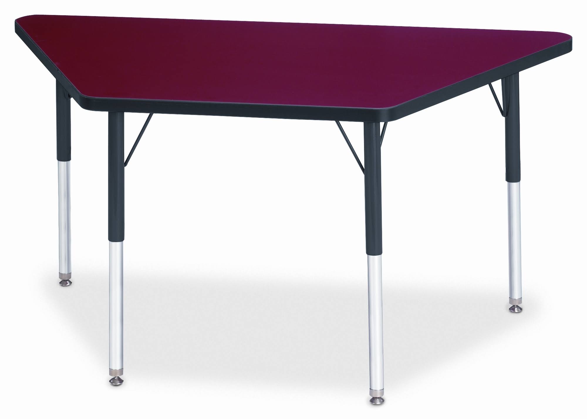 Gray Top Trapezoid Table L752