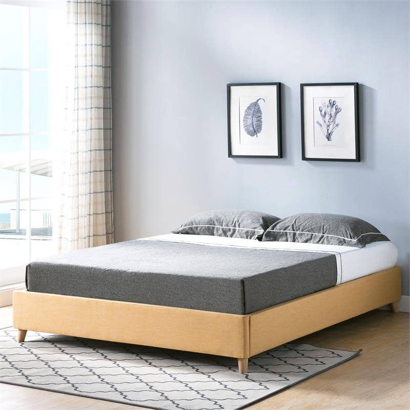 Yellow Wood Full Foundation Bed I35898