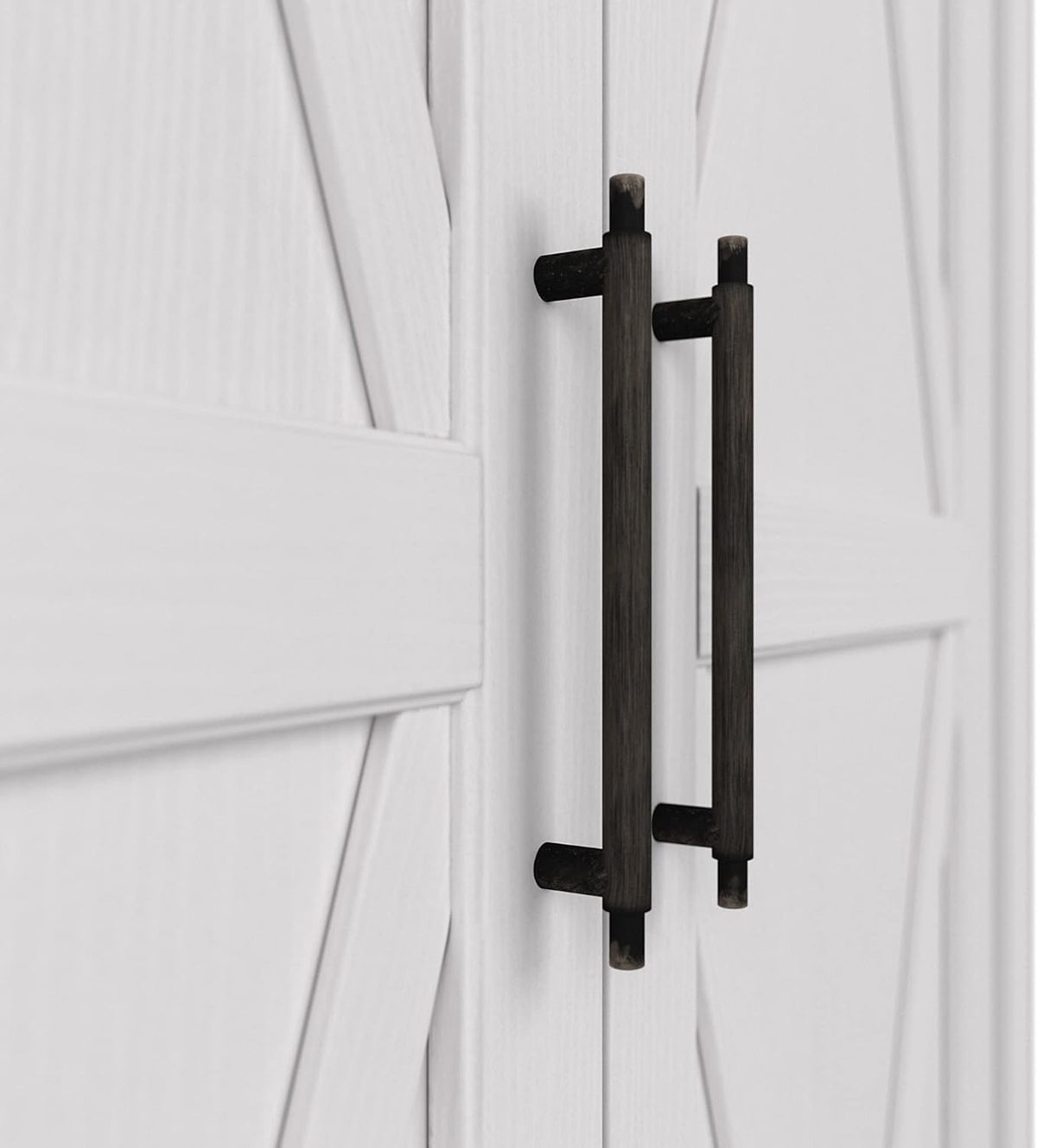 Pure White Oak Bathroom Storage Cabinet with Doors F133