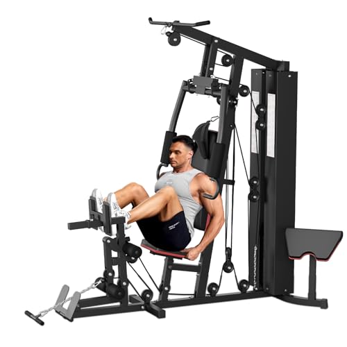 150LBS Weight Stack Home Gym Station with Pulley System Y36240