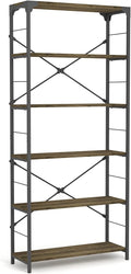 6-Tier Industrial Black Tall Open Shelf Y37053