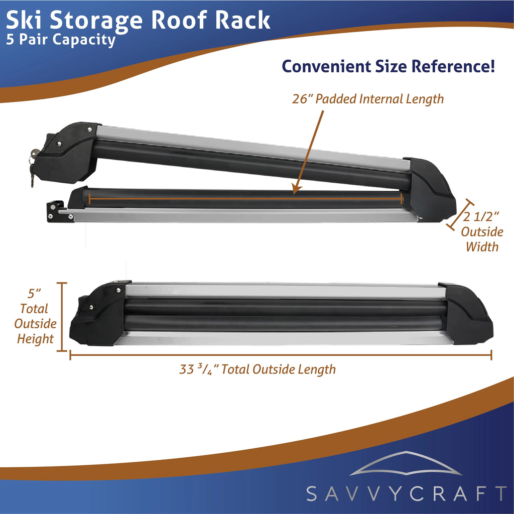 2PCS Universal Car Ski Snowboard Roof Racks Mount X90764